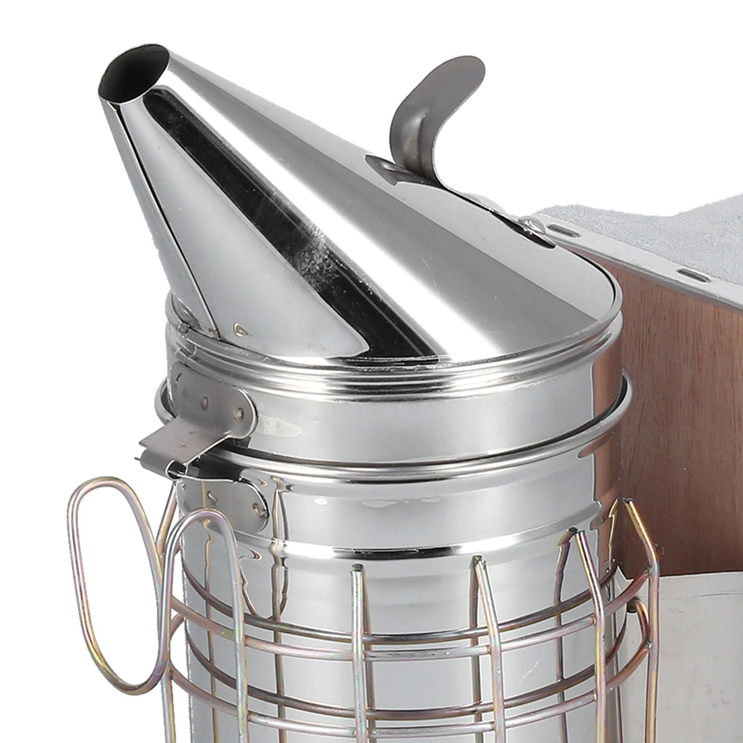 3PCS/Set Beehive Smoker Set Bee Brush Scraper Stainless Steel Smoker Beekeeper Starter Kit for Beekeeping V1294-YM0523-3111210387111