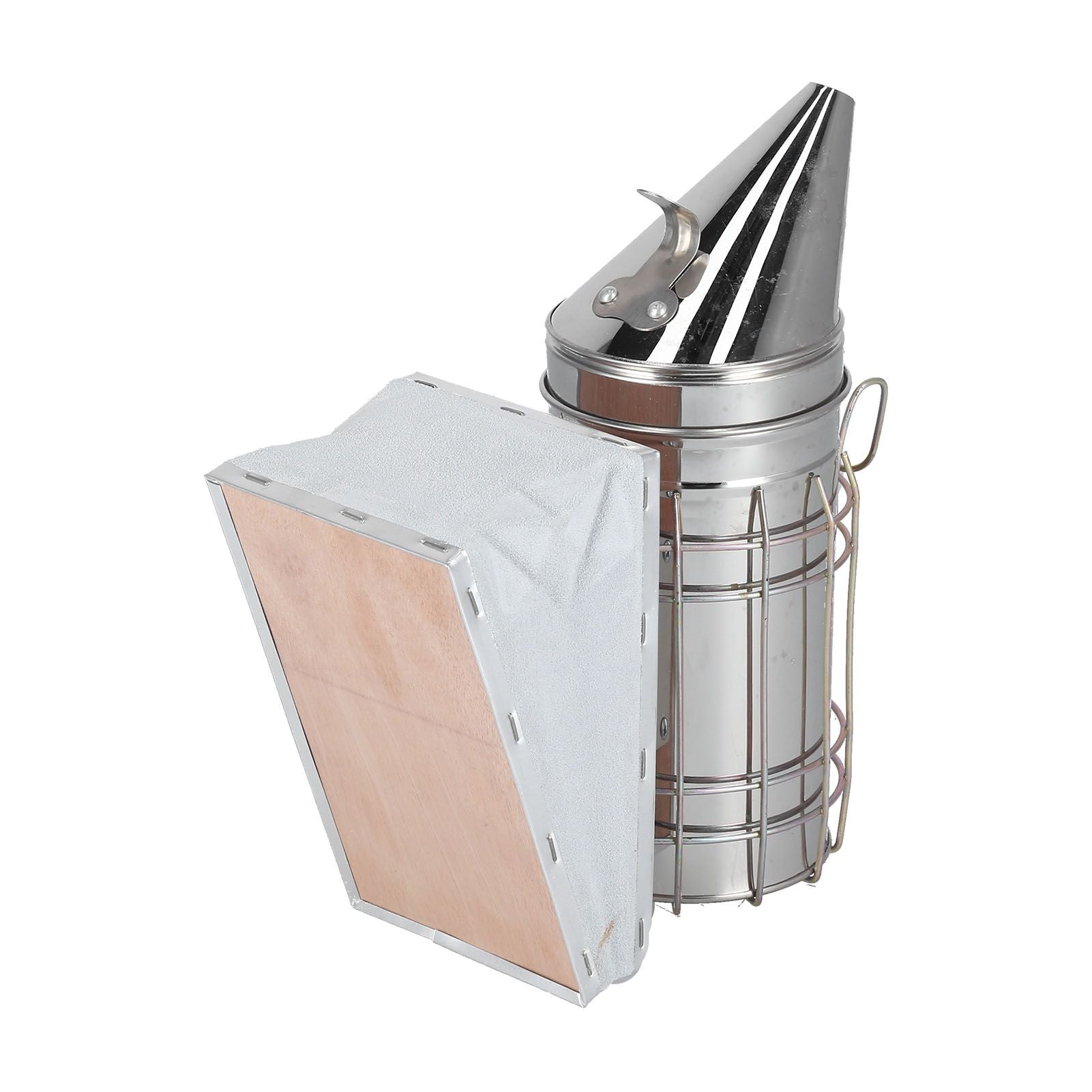 3PCS/Set Beehive Smoker Set Bee Brush Scraper Stainless Steel Smoker Beekeeper Starter Kit for Beekeeping V1294-YM0523-3111210387111