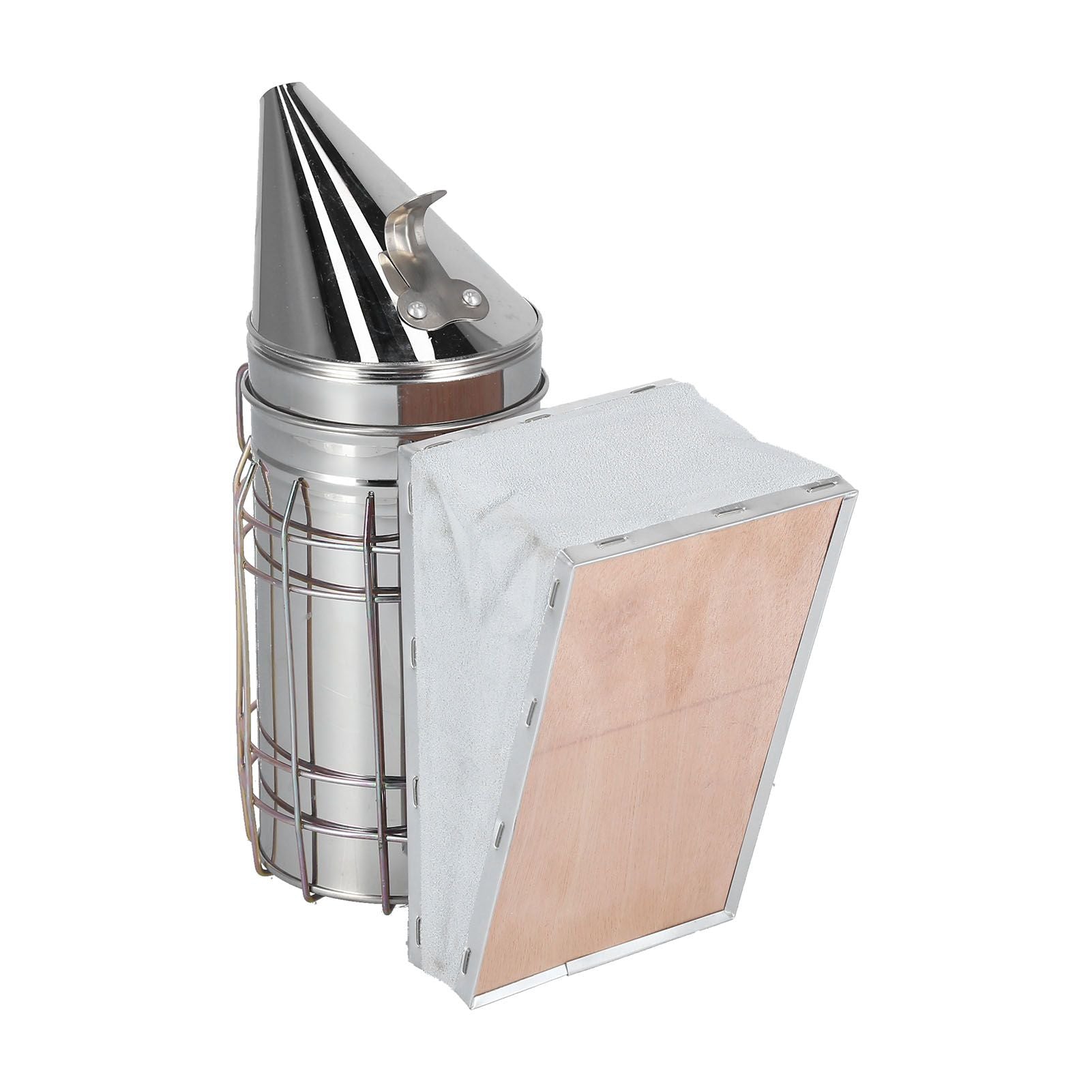 3PCS/Set Beehive Smoker Set Bee Brush Scraper Stainless Steel Smoker Beekeeper Starter Kit for Beekeeping V1294-YM0523-3111210387111