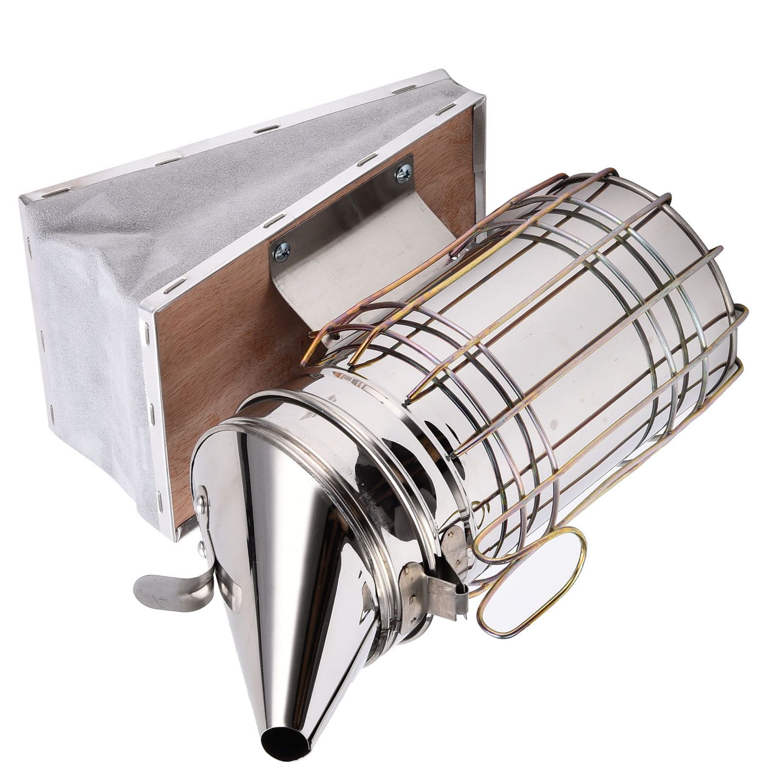 4PCS/Set Beehive Smoker Set Frame Clip Scraper Moxa Cone Stainless Steel Smoker Beekeeper Starter Kit for V1294-YM0523-3111210387311