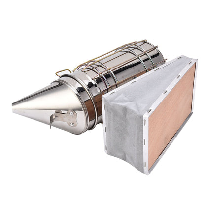 4PCS/Set Beehive Smoker Set Frame Clip Scraper Moxa Cone Stainless Steel Smoker Beekeeper Starter Kit for V1294-YM0523-3111210387311