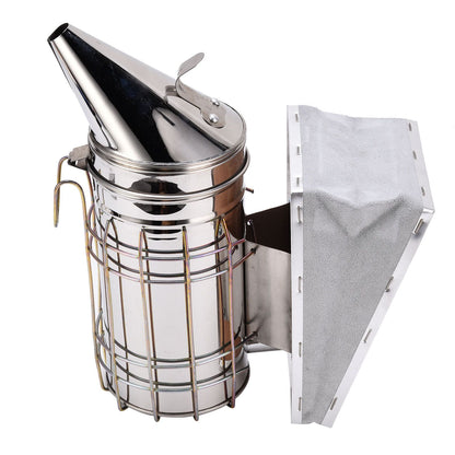 4PCS/Set Beehive Smoker Set Frame Clip Scraper Moxa Cone Stainless Steel Smoker Beekeeper Starter Kit for V1294-YM0523-3111210387311