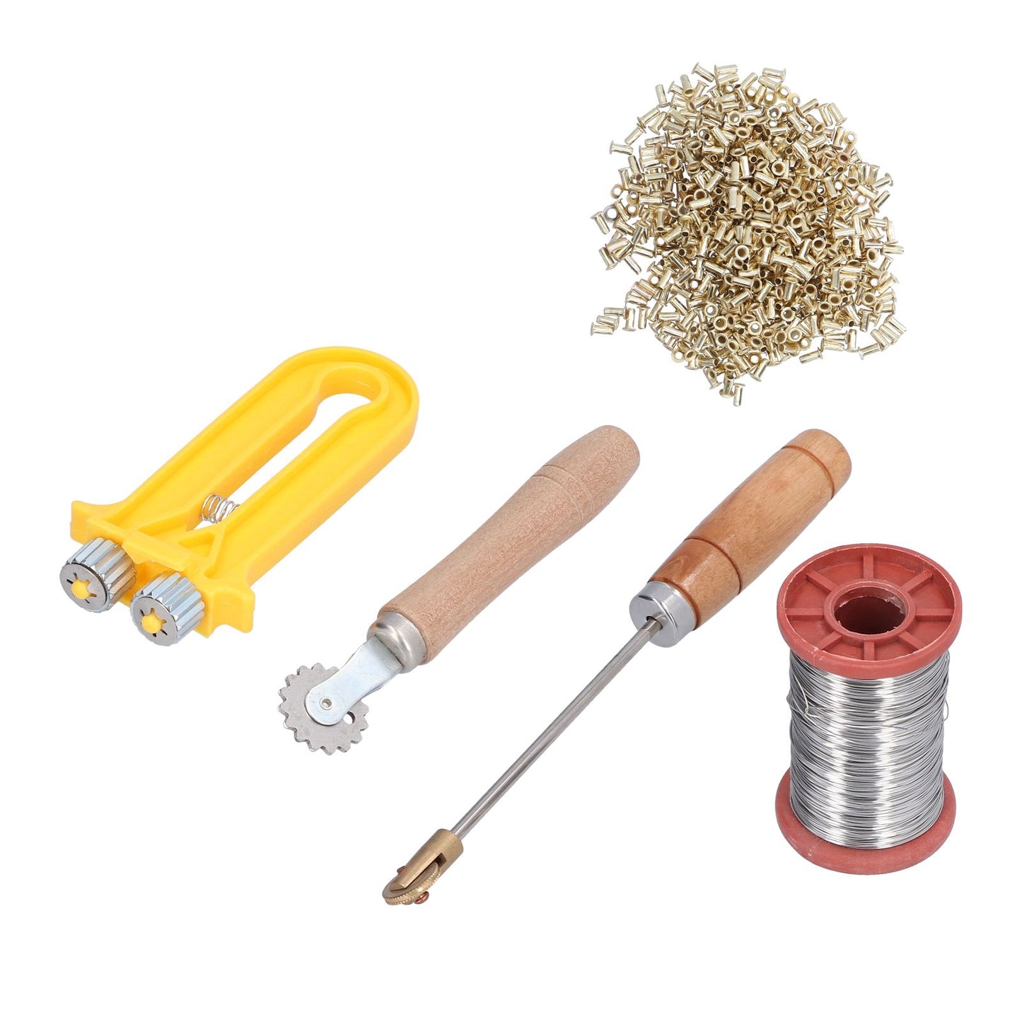 Beekeeping Starter Tools Kit Wire Embedder Beehive Wire Tensioner with Copper Eyelets Iron Wires V1294-YM0523-3111210388111