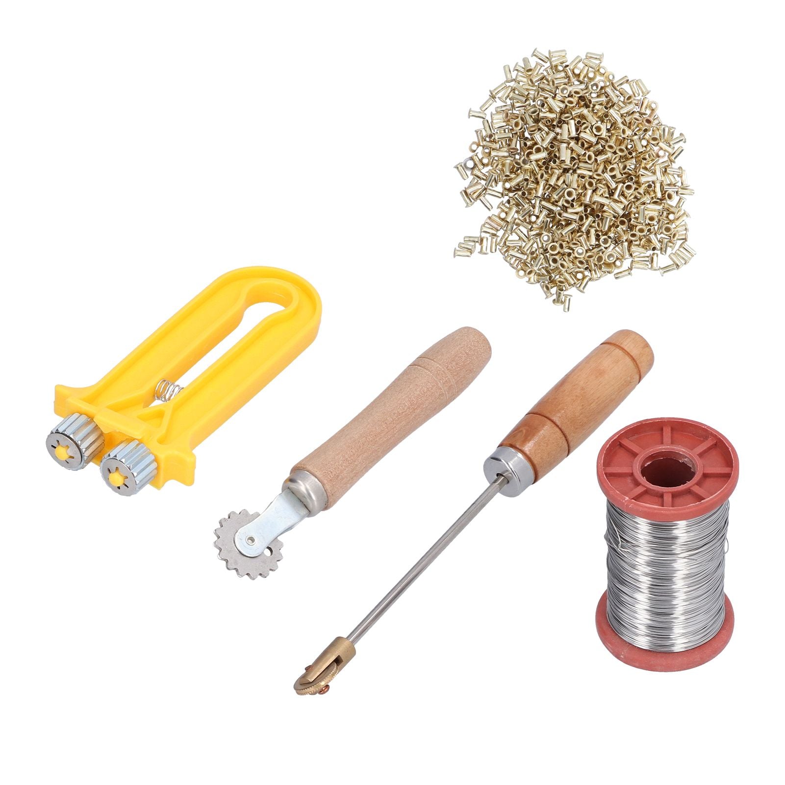 Beekeeping Starter Tools Kit Wire Embedder Beehive Wire Tensioner with Copper Eyelets Iron Wires V1294-YM0523-3111210388111