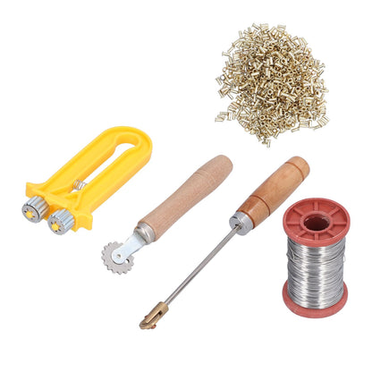 Beekeeping Starter Tools Kit Wire Embedder Beehive Wire Tensioner with Copper Eyelets Iron Wires V1294-YM0523-3111210388111