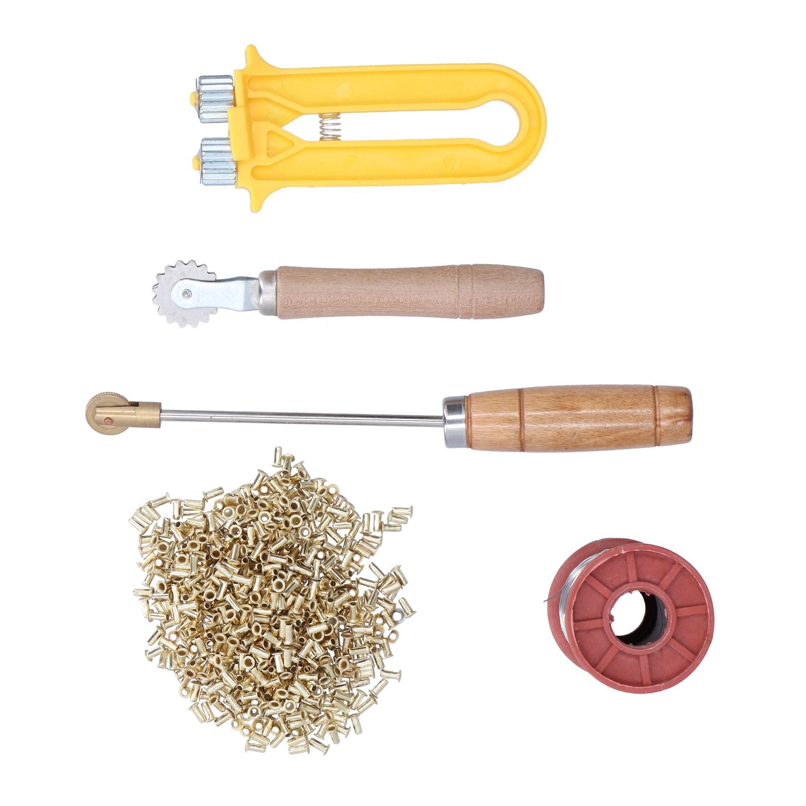 Beekeeping Starter Tools Kit Wire Embedder Beehive Wire Tensioner with Copper Eyelets Iron Wires V1294-YM0523-3111210388111