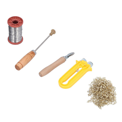 Beekeeping Starter Tools Kit Wire Embedder Beehive Wire Tensioner with Copper Eyelets Iron Wires V1294-YM0523-3111210388111