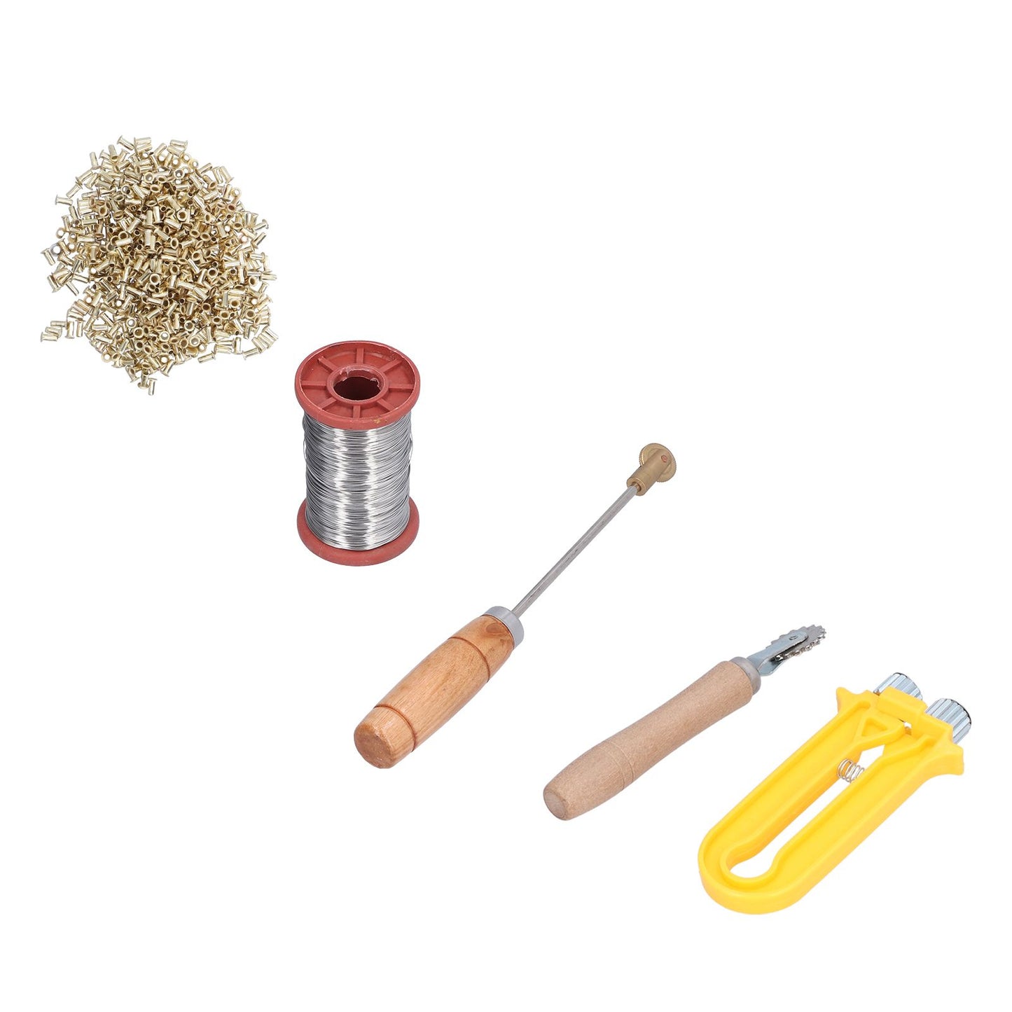 Beekeeping Starter Tools Kit Wire Embedder Beehive Wire Tensioner with Copper Eyelets Iron Wires V1294-YM0523-3111210388111