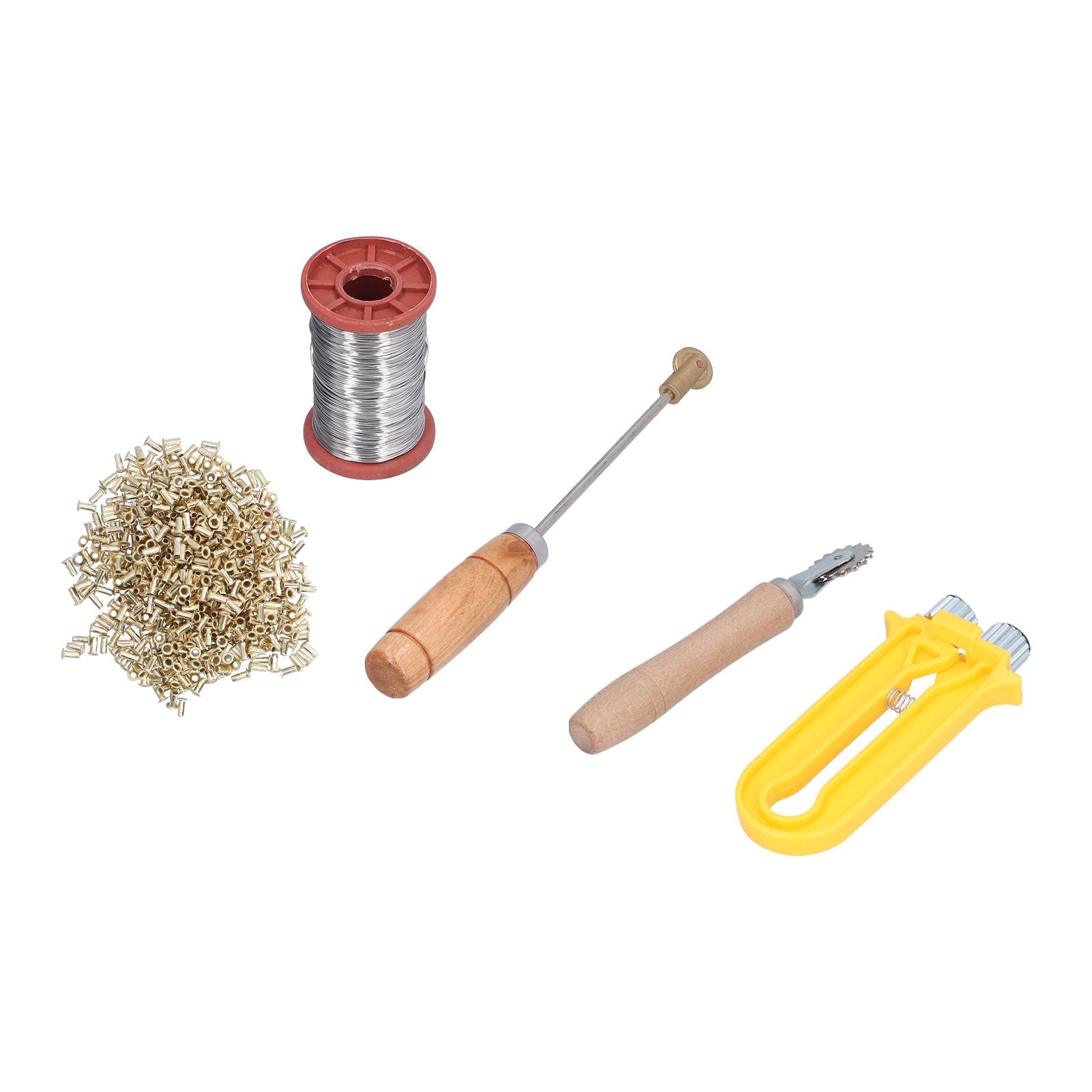 Beekeeping Starter Tools Kit Wire Embedder Beehive Wire Tensioner with Copper Eyelets Iron Wires V1294-YM0523-3111210388111