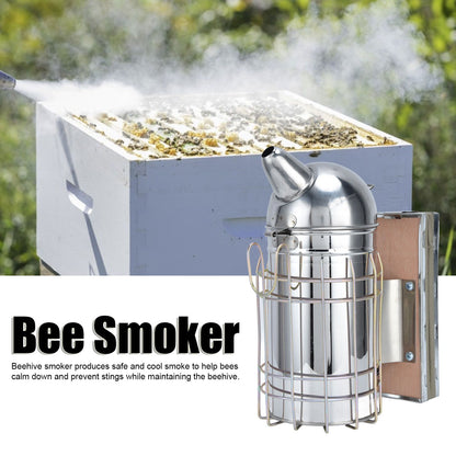 Pointed Beehive Smoker Stainless Steel Beekeeping Equipment Apiculture Tool for Outdoor Bee House V1294-YM0523-3111210388511