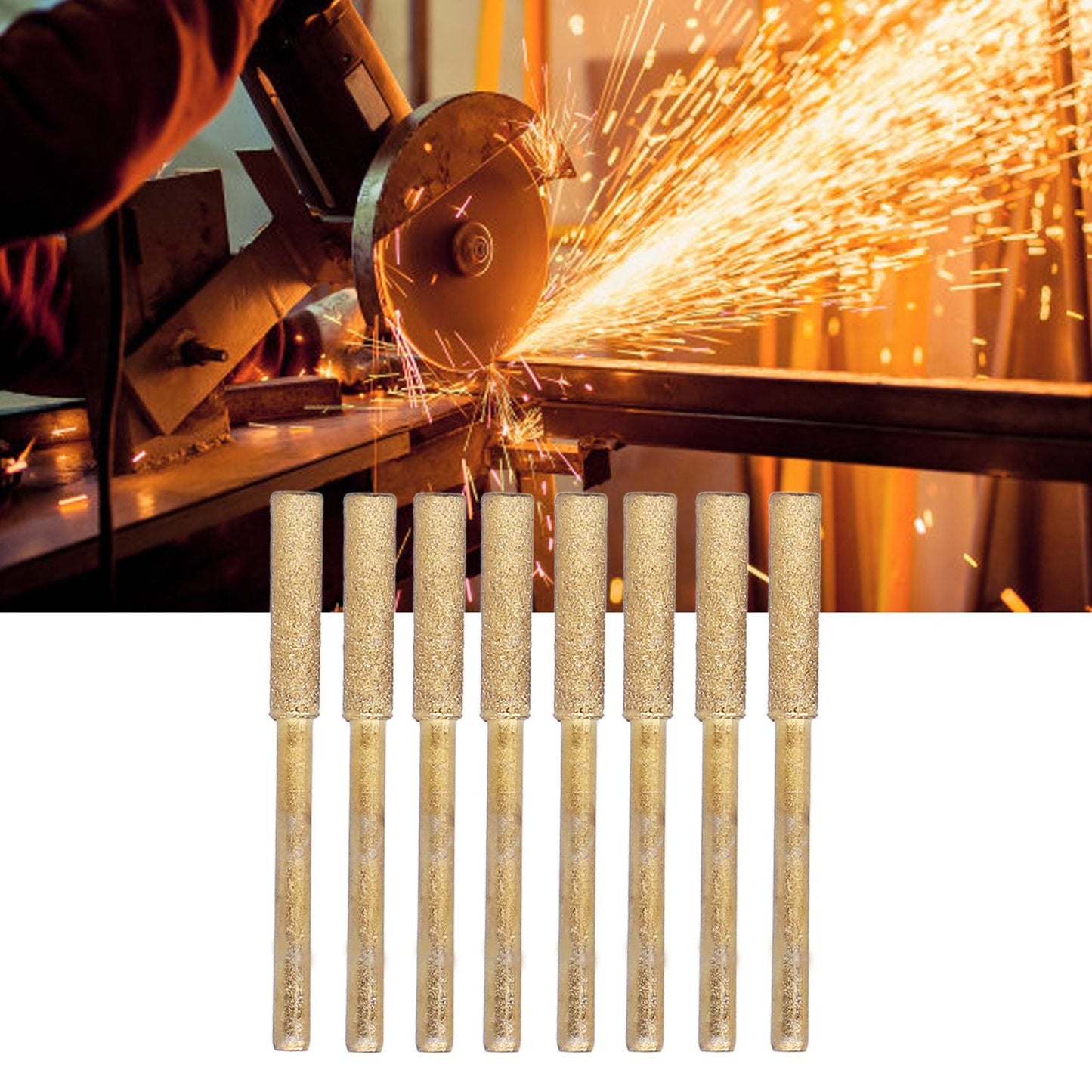 8Pcs Electric Saw Sharpener Easy Installation High Efficiency Metal Polishing Tools for Wood Mold4.8mm V1294-YM0523-3111210391112