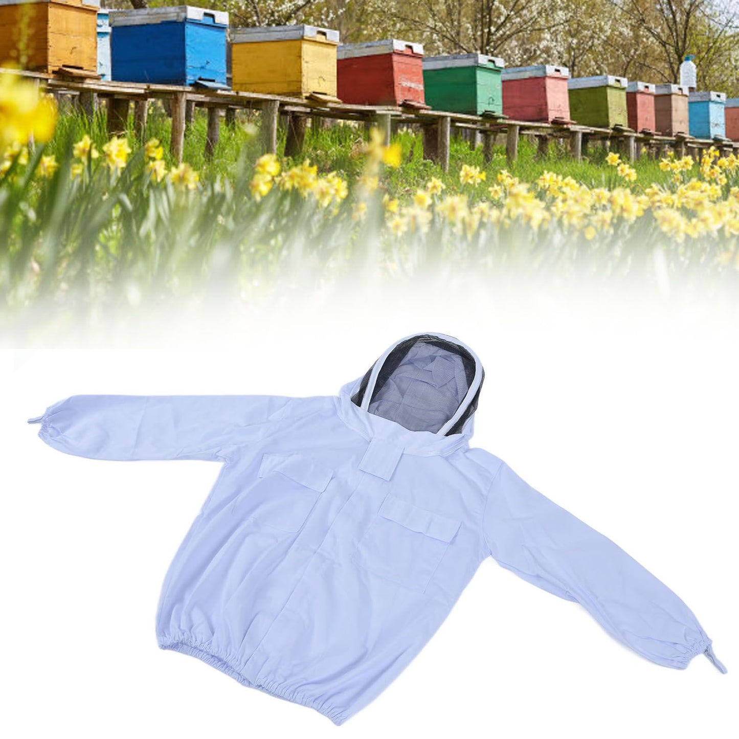 Beekeeping Suit Set Protective Ventilated Beekeeping Jacket Gloves Scraper Bee Brush Tools Kit V1294-YM0523-3111210391311