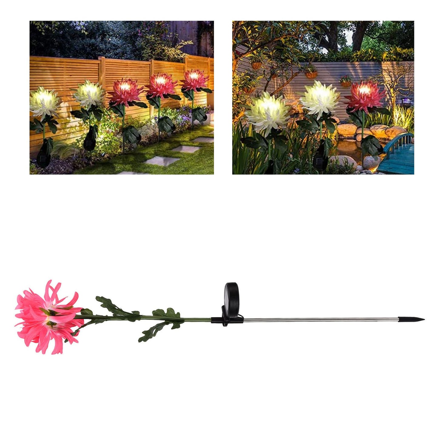 Solar Garden Decorations Automatic Charging Waterproof Durable LED Solar Decorative LightsRed V1294-YM0523-3111210392511