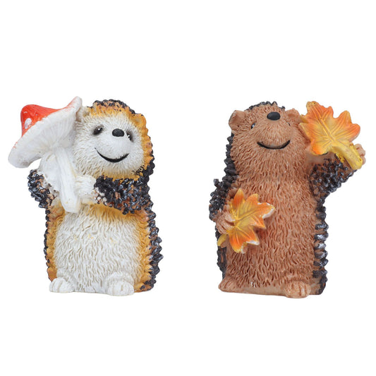 1 Pair Resin Hedgehog Ornament Micro Landscape Animal Decoration for Birthday Bedroom Study V1294-YM0523-3111210393811