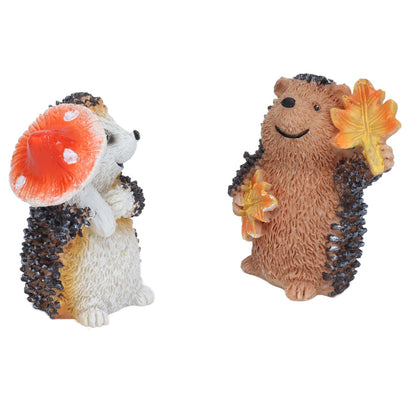 1 Pair Resin Hedgehog Ornament Micro Landscape Animal Decoration for Birthday Bedroom Study V1294-YM0523-3111210393811