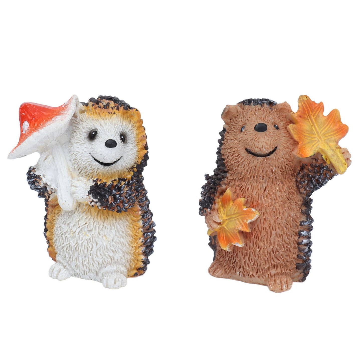 1 Pair Resin Hedgehog Ornament Micro Landscape Animal Decoration for Birthday Bedroom Study V1294-YM0523-3111210393811