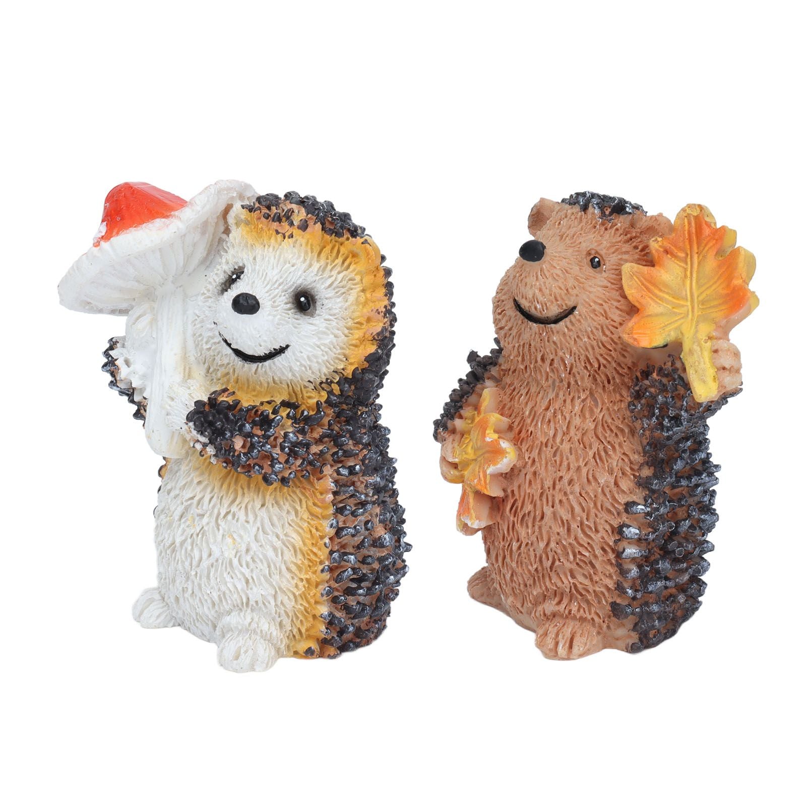 1 Pair Resin Hedgehog Ornament Micro Landscape Animal Decoration for Birthday Bedroom Study V1294-YM0523-3111210393811