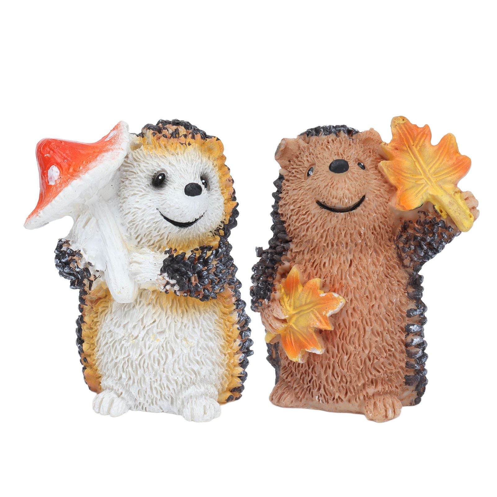 1 Pair Resin Hedgehog Ornament Micro Landscape Animal Decoration for Birthday Bedroom Study V1294-YM0523-3111210393811