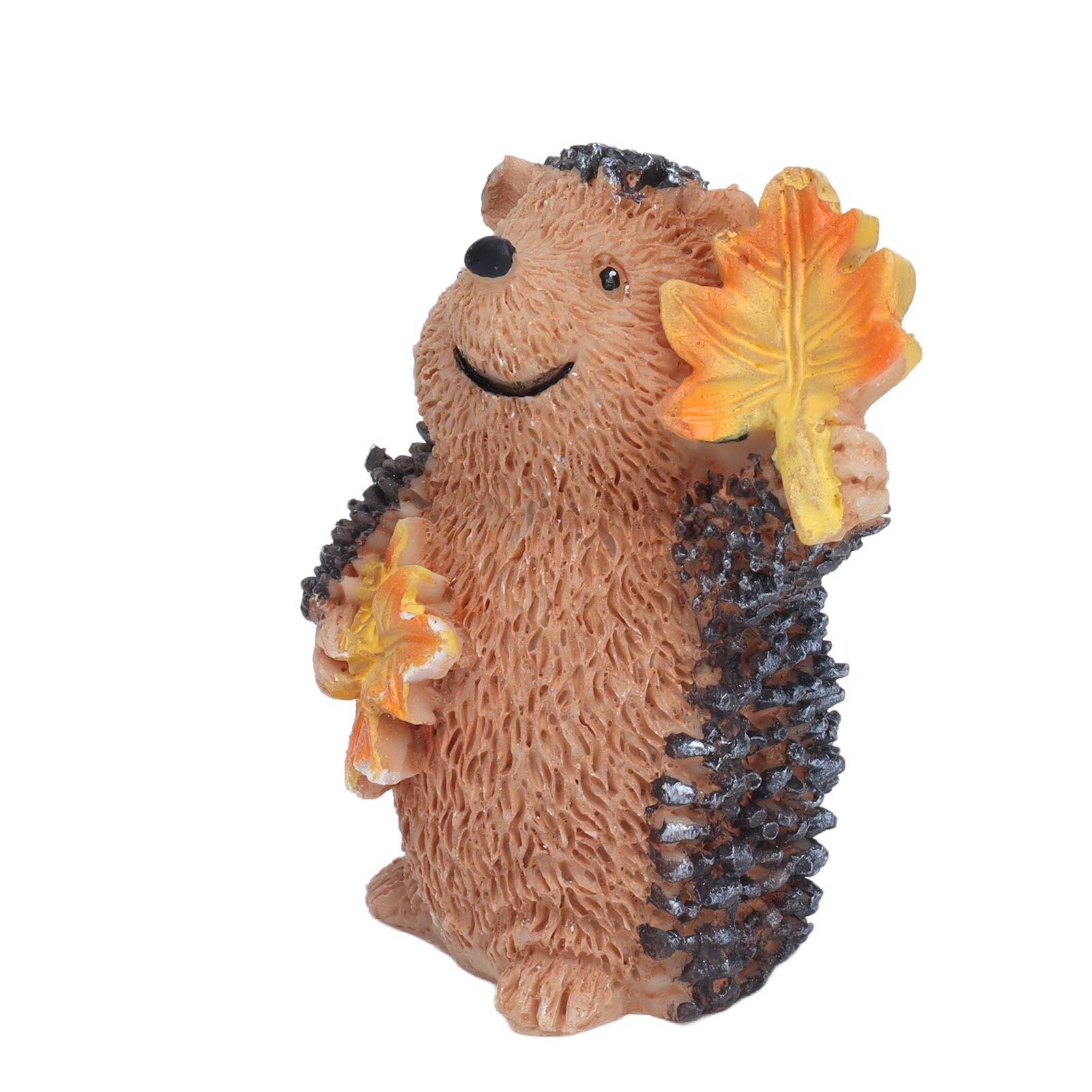 1 Pair Resin Hedgehog Ornament Micro Landscape Animal Decoration for Birthday Bedroom Study V1294-YM0523-3111210393811