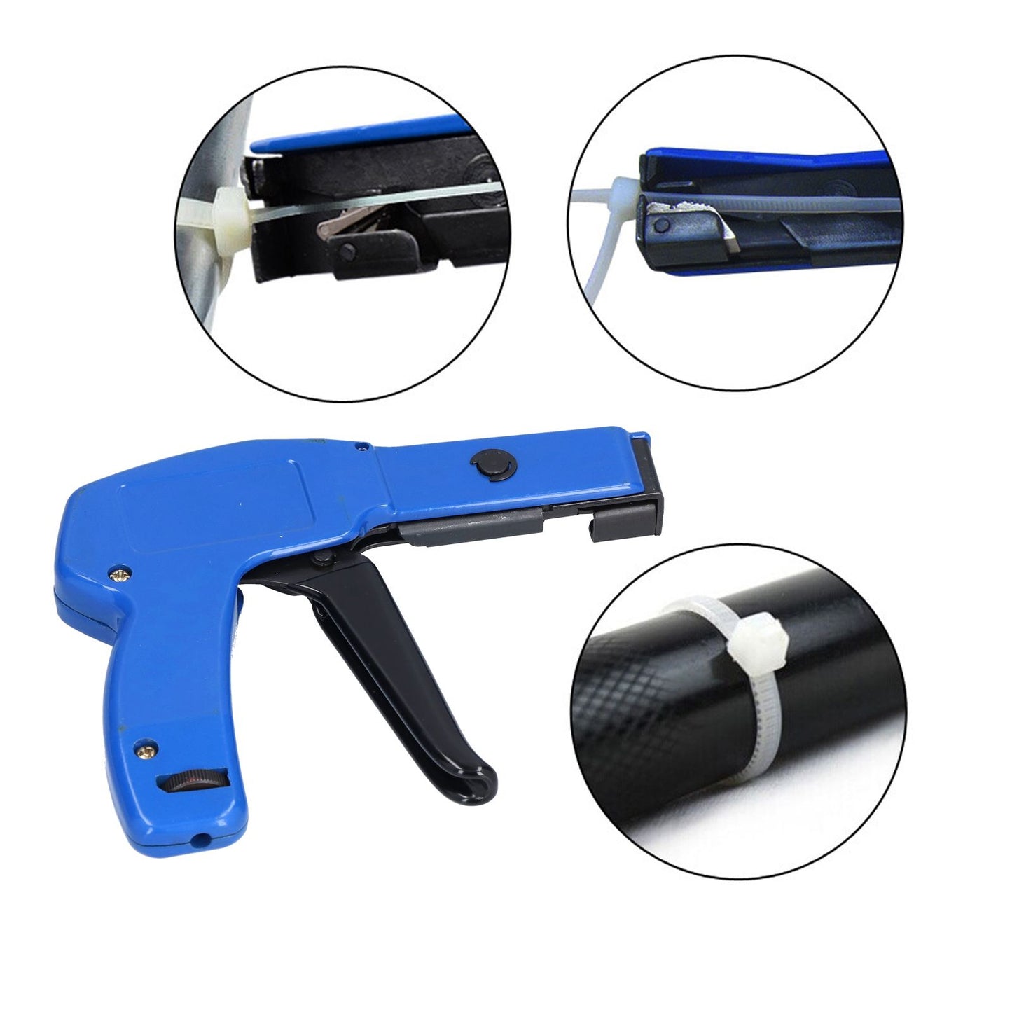 Cable Tie Gun Stainless Steel 2.2-4.8mm Auto Nylon Cutting Fastening Tool HS-600A V1294-YM0523-3111210394311