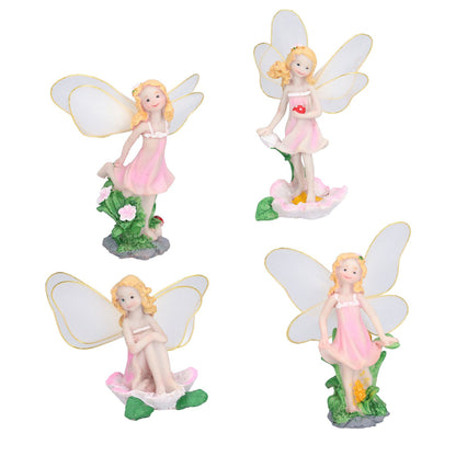4Pcs Flower Fairies Figurines Statue Garden Home Ornament Resin Model Miniature Landscape Decor V1294-YM0523-3111210394411