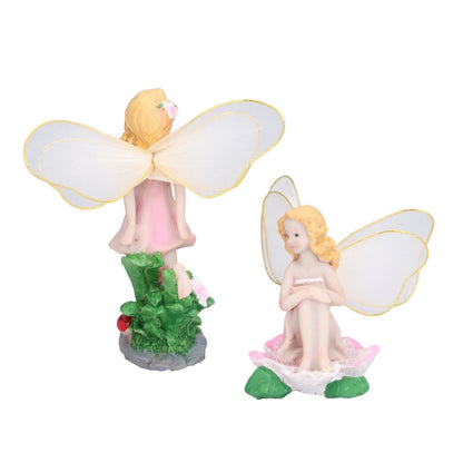 4Pcs Flower Fairies Figurines Statue Garden Home Ornament Resin Model Miniature Landscape Decor V1294-YM0523-3111210394411