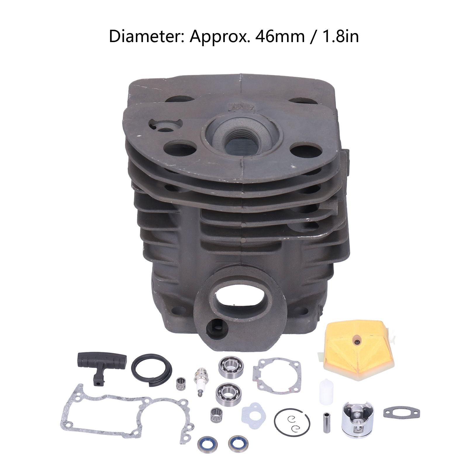 46mm Cylinder Piston Spark Plug Fuel Filter Kit Garden Chainsaw Accessory Fit for Husqvarna 55 51 V1294-YM0523-3111210396111