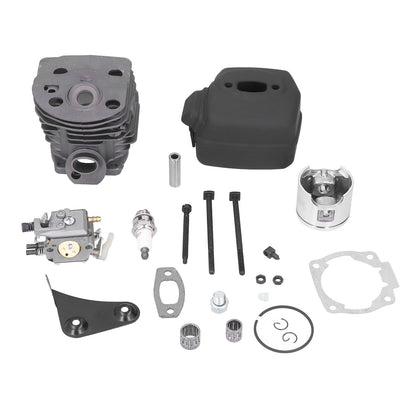 46mm Cylinder Piston Carburetor Spark Plug Gasket Set Replacement Fit for Husqvarna 55 51 Chainsaw V1294-YM0523-3111210396311