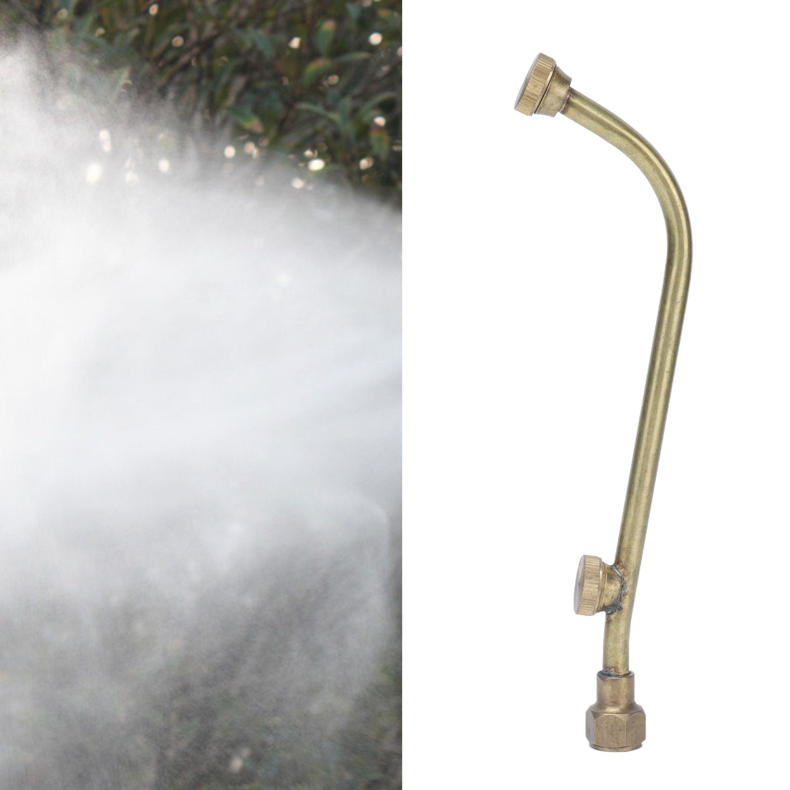Garden Sprayer Nozzle Double Outlets Brass Agricultural Water Mist Atomizing Sprinkler G1/4 Inner Wire V1294-YM0523-3111210397211