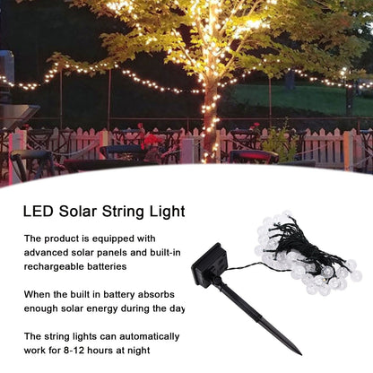 21ft 30LED Solar String Light Warm Waterproof Lamp String Light for Outdoor Yard Lawn Decor V1294-YM0523-3111210397711