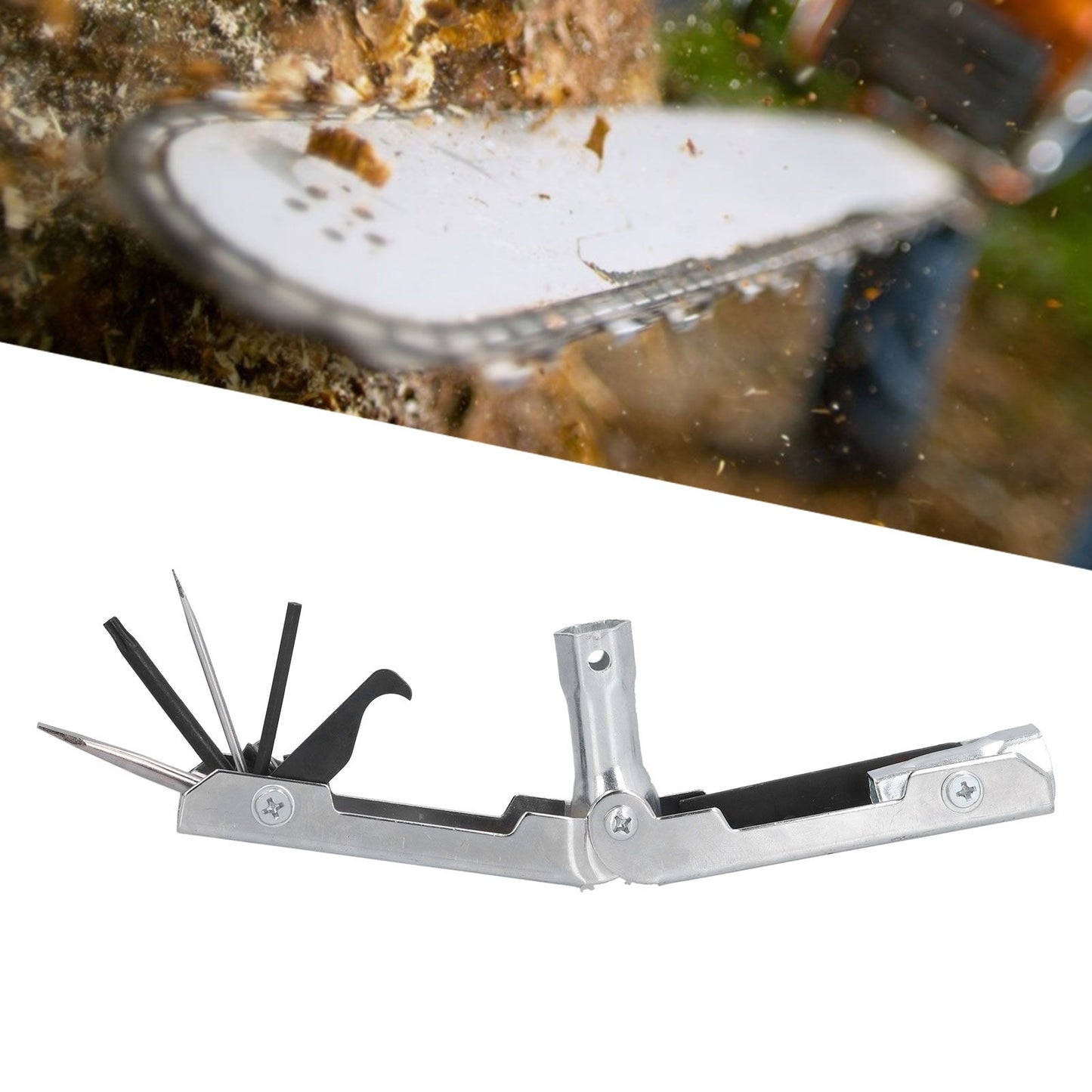 Multifunctional Tool Set Screwdriver Socket Wrench File Hex Disk Fit for Stihl Chainsaw V1294-YM0523-3111210398011