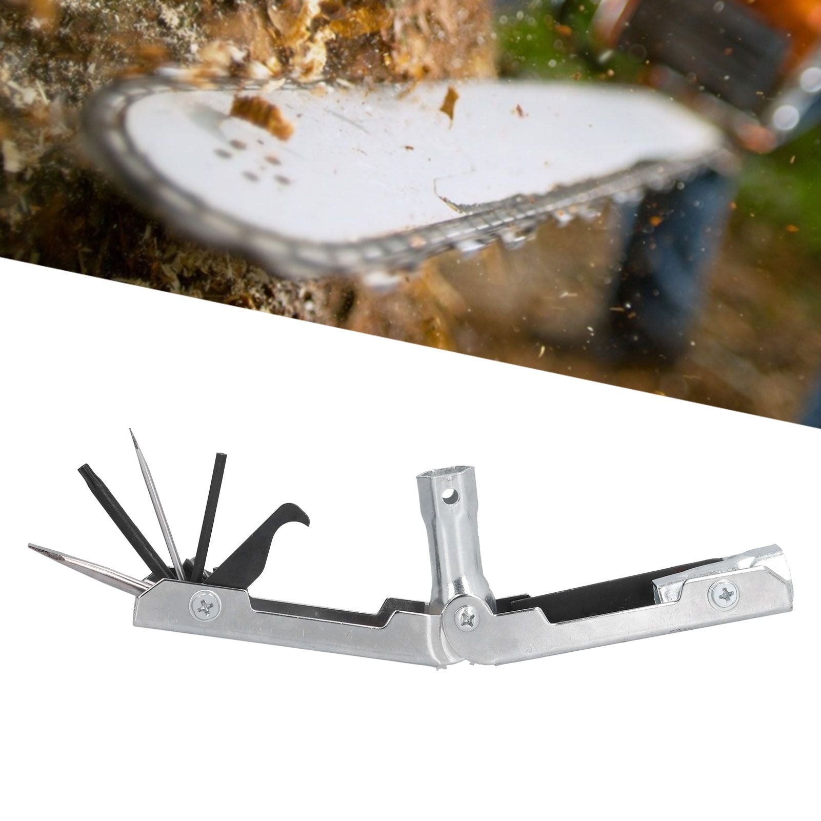 Multifunctional Tool Set Screwdriver Socket Wrench File Hex Disk Fit for Stihl Chainsaw V1294-YM0523-3111210398011