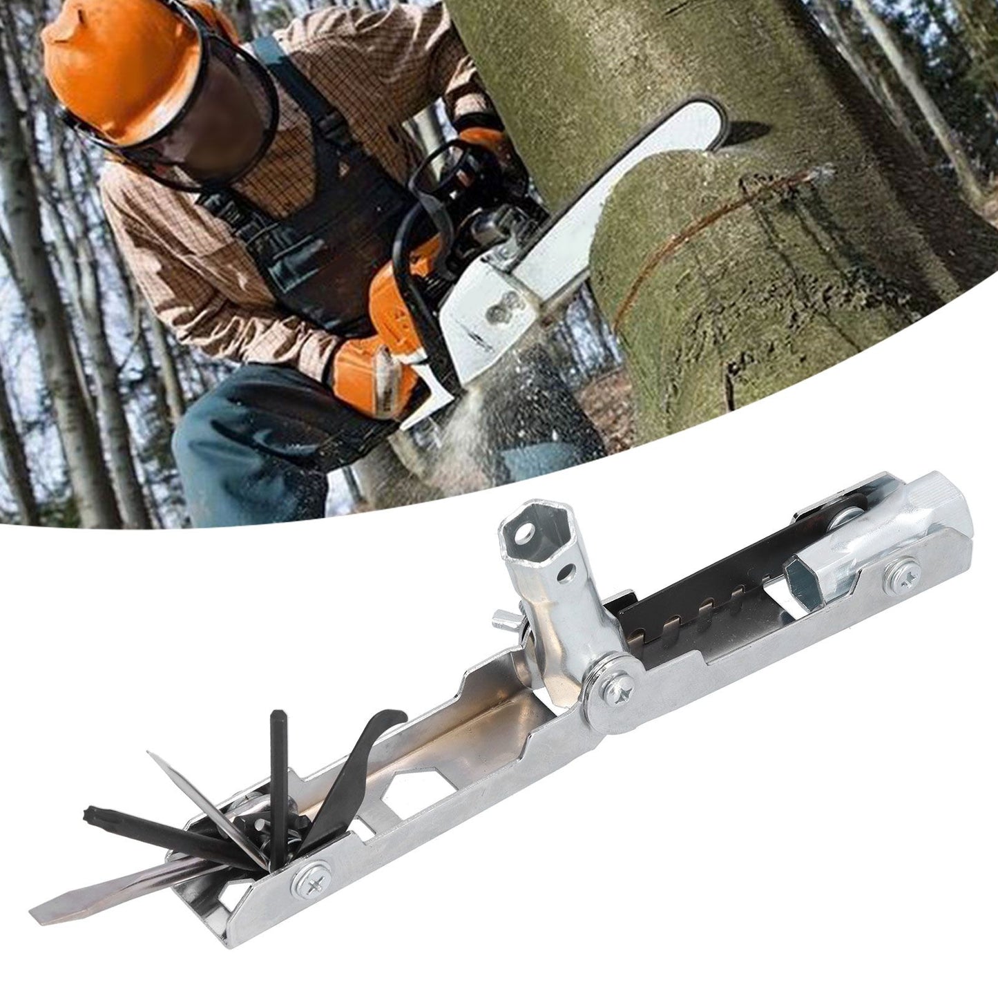 Multifunctional Tool Set Screwdriver Socket Wrench File Hex Disk Fit for Stihl Chainsaw V1294-YM0523-3111210398011