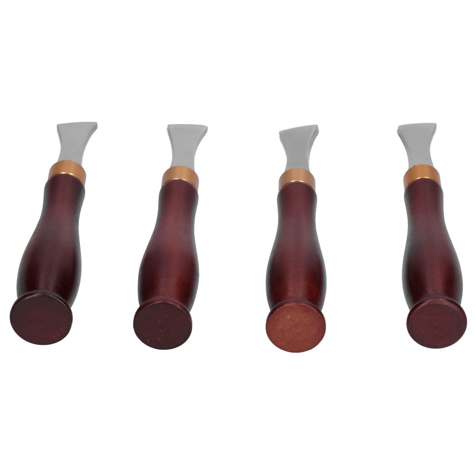 4pcs Leather Edgers Sharp Professional Trimming Working Kit with Wooden Handle for DIY Craft Leather Cutting V1294-YM0523-3111210398111