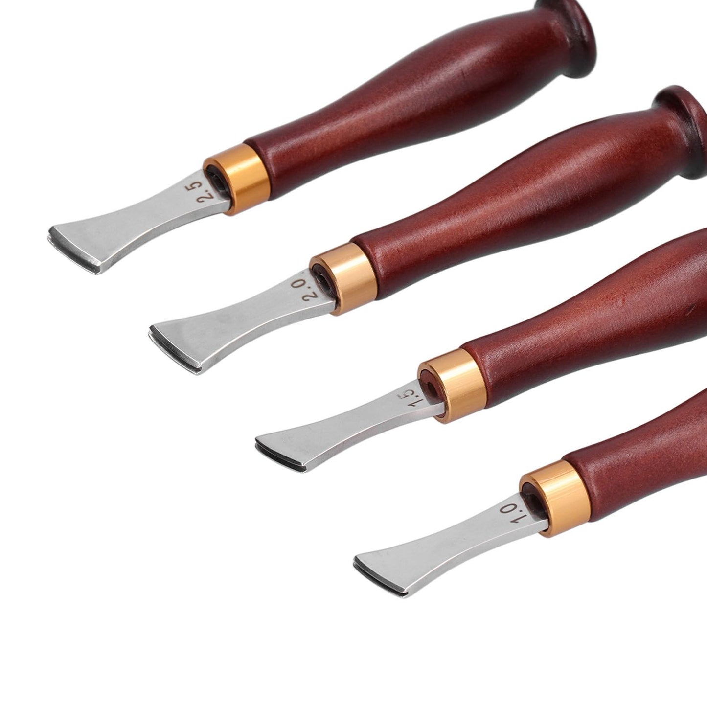 4pcs Leather Edgers Sharp Professional Trimming Working Kit with Wooden Handle for DIY Craft Leather Cutting V1294-YM0523-3111210398111