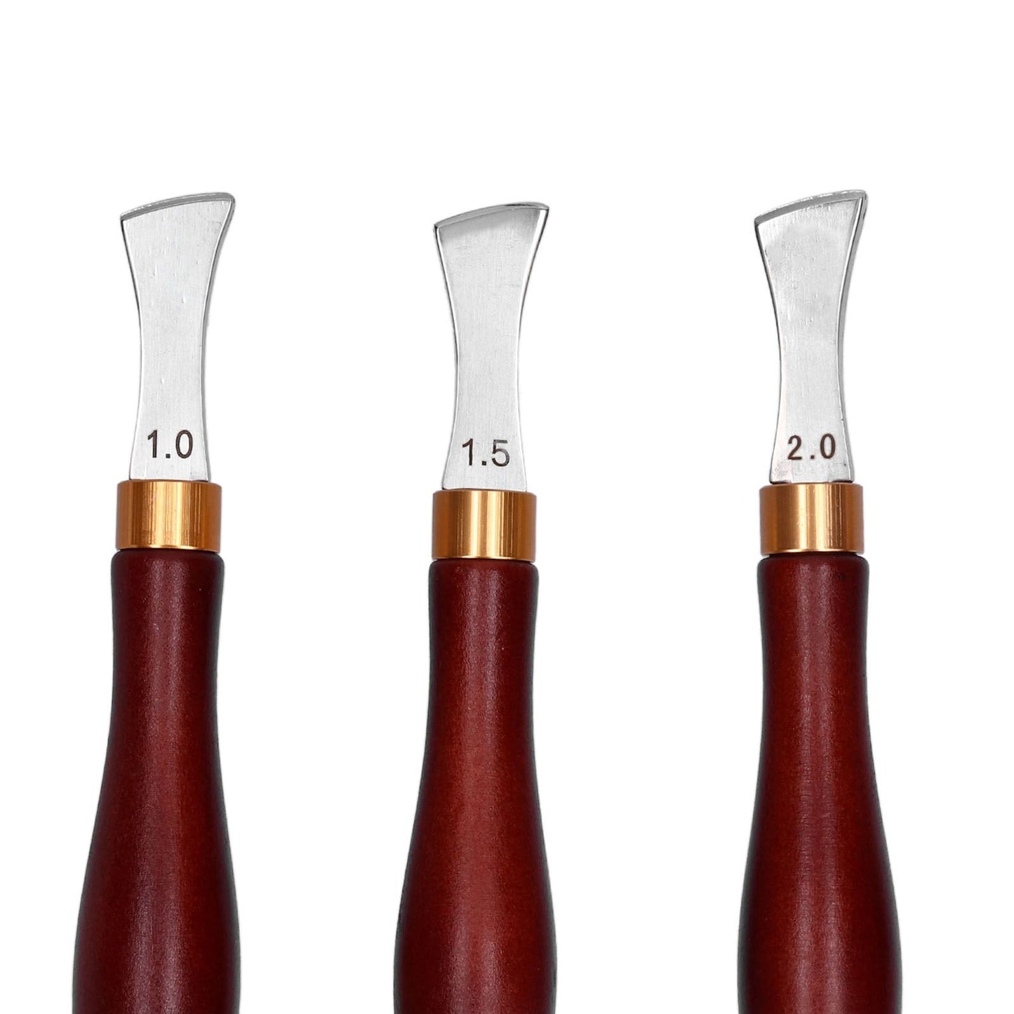 4pcs Leather Edgers Sharp Professional Trimming Working Kit with Wooden Handle for DIY Craft Leather Cutting V1294-YM0523-3111210398111
