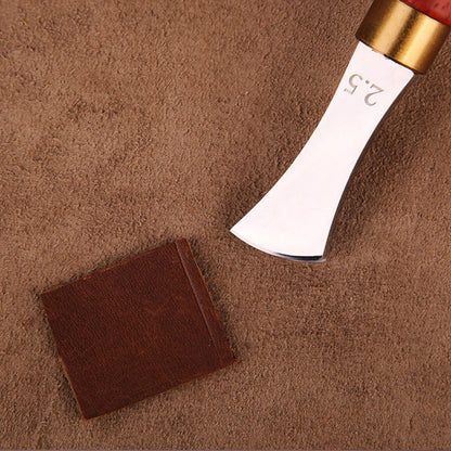 4pcs Leather Edgers Sharp Professional Trimming Working Kit with Wooden Handle for DIY Craft Leather Cutting V1294-YM0523-3111210398111