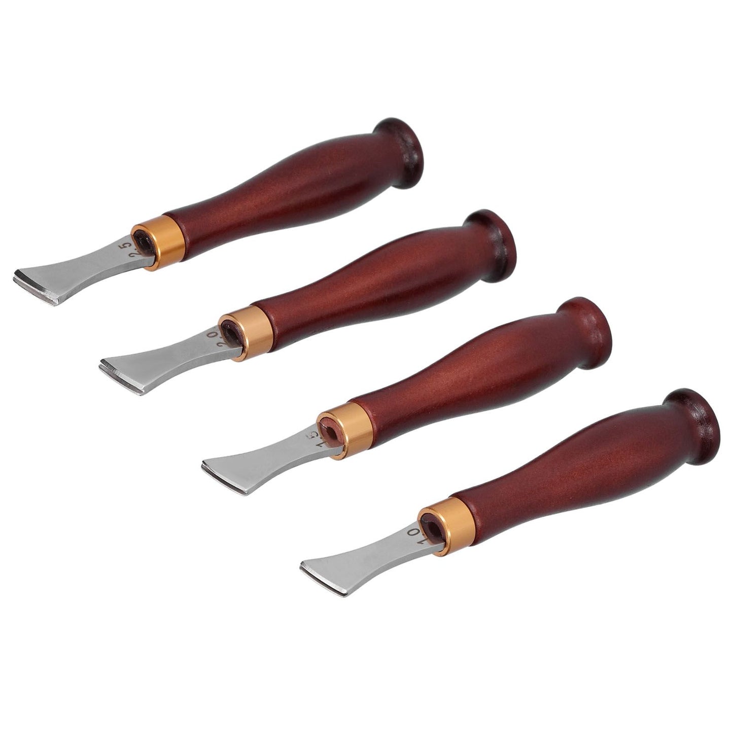 4pcs Leather Edgers Sharp Professional Trimming Working Kit with Wooden Handle for DIY Craft Leather Cutting V1294-YM0523-3111210398111