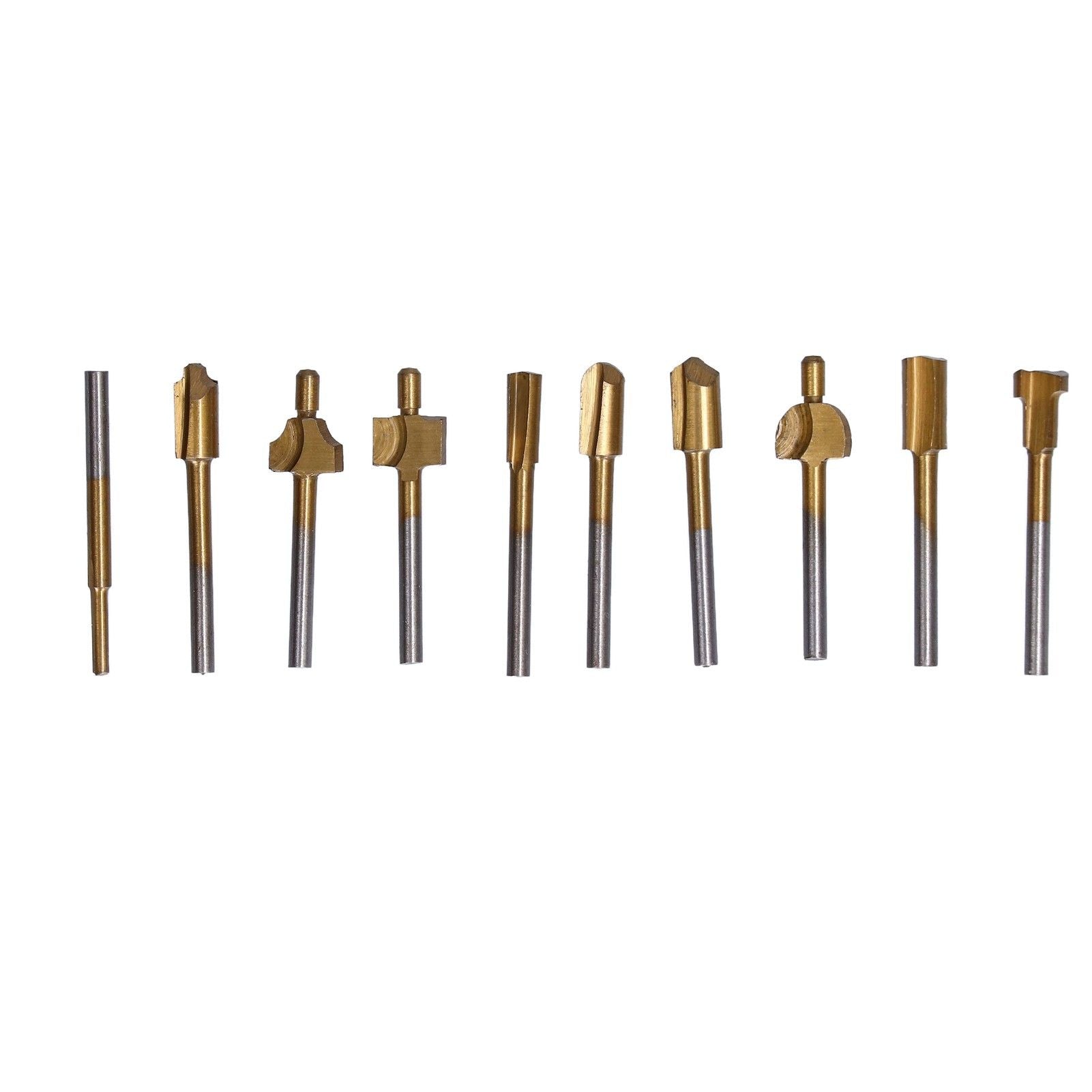 10pcs Carpentry Router Bits Carbide Rotary Burr Set for DIY Woodworking Carving Engraving Drilling V1294-YM0523-3111210398211