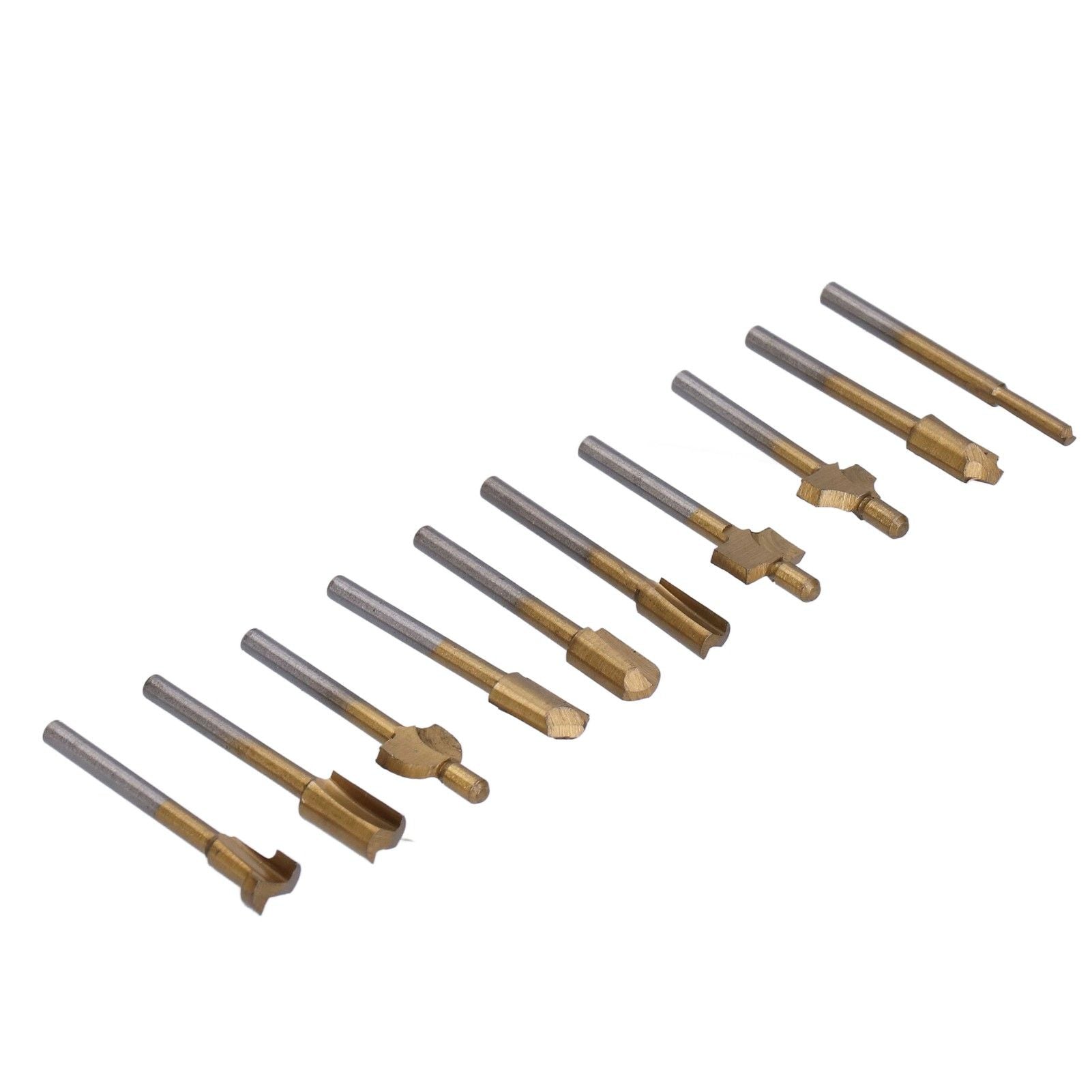 10pcs Carpentry Router Bits Carbide Rotary Burr Set for DIY Woodworking Carving Engraving Drilling V1294-YM0523-3111210398211