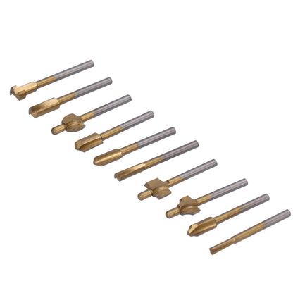 10pcs Carpentry Router Bits Carbide Rotary Burr Set for DIY Woodworking Carving Engraving Drilling V1294-YM0523-3111210398211