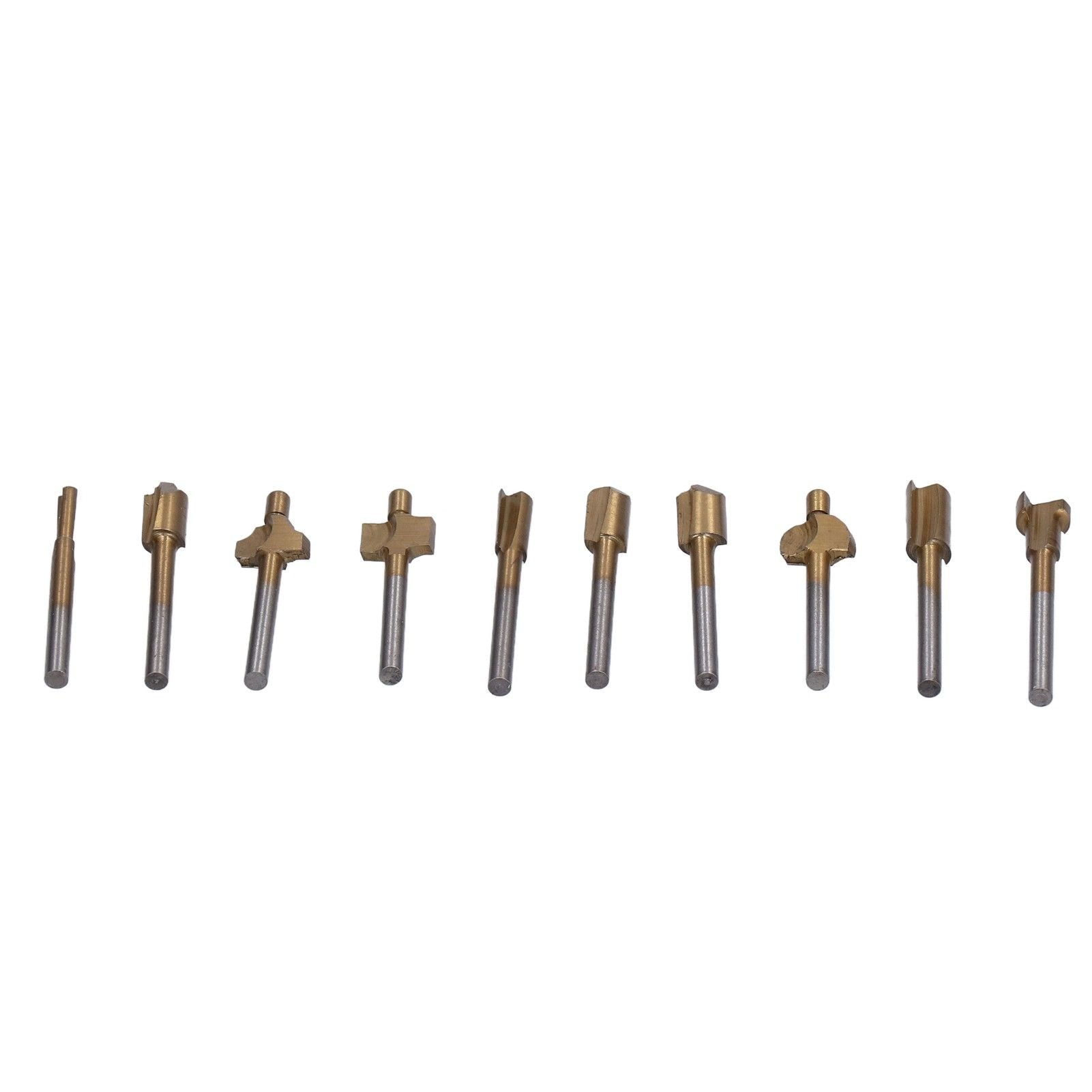 10pcs Carpentry Router Bits Carbide Rotary Burr Set for DIY Woodworking Carving Engraving Drilling V1294-YM0523-3111210398211