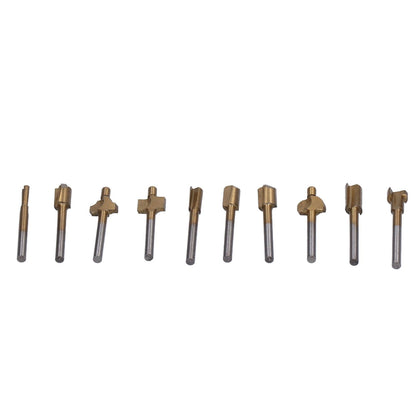 10pcs Carpentry Router Bits Carbide Rotary Burr Set for DIY Woodworking Carving Engraving Drilling V1294-YM0523-3111210398211