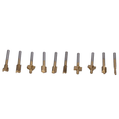 10pcs Carpentry Router Bits Carbide Rotary Burr Set for DIY Woodworking Carving Engraving Drilling V1294-YM0523-3111210398211