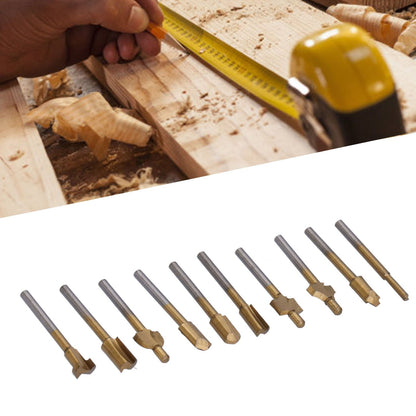 10pcs Carpentry Router Bits Carbide Rotary Burr Set for DIY Woodworking Carving Engraving Drilling V1294-YM0523-3111210398211
