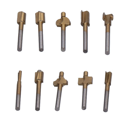 10pcs Carpentry Router Bits Carbide Rotary Burr Set for DIY Woodworking Carving Engraving Drilling V1294-YM0523-3111210398211