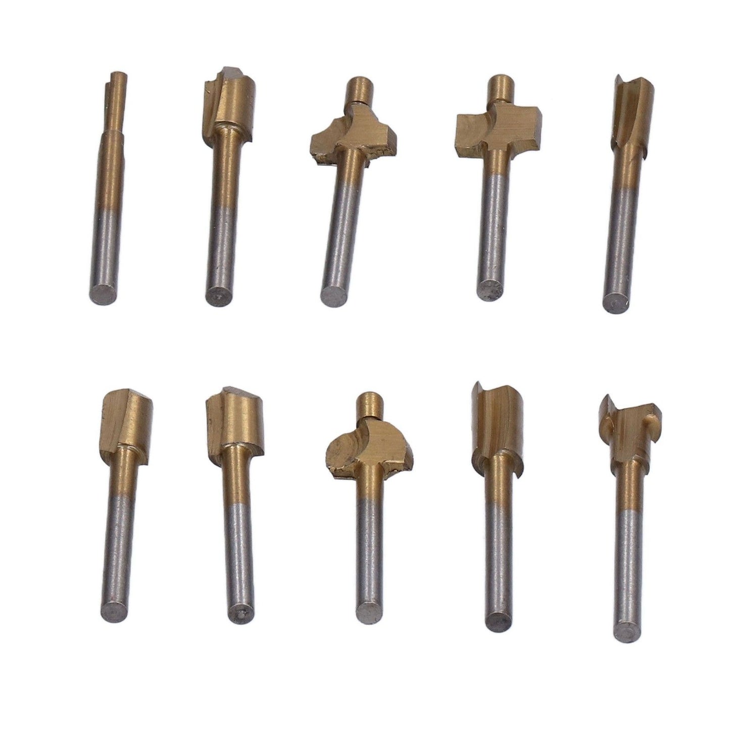 10pcs Carpentry Router Bits Carbide Rotary Burr Set for DIY Woodworking Carving Engraving Drilling V1294-YM0523-3111210398211
