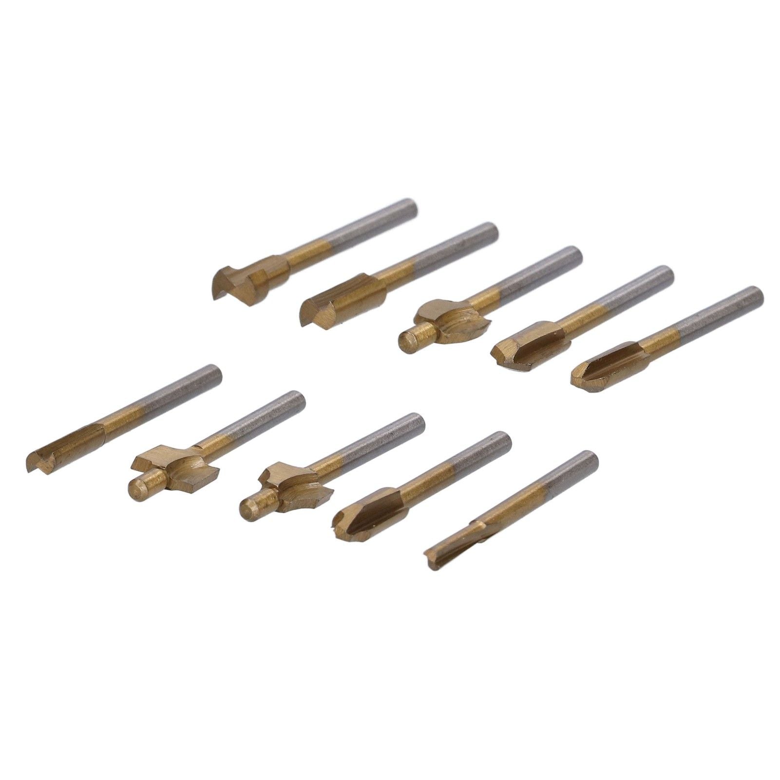 10pcs Carpentry Router Bits Carbide Rotary Burr Set for DIY Woodworking Carving Engraving Drilling V1294-YM0523-3111210398211