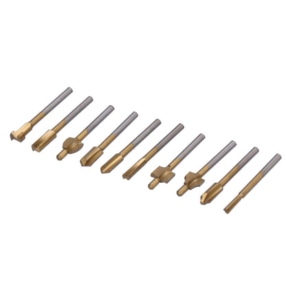 10pcs Carpentry Router Bits Carbide Rotary Burr Set for DIY Woodworking Carving Engraving Drilling V1294-YM0523-3111210398211