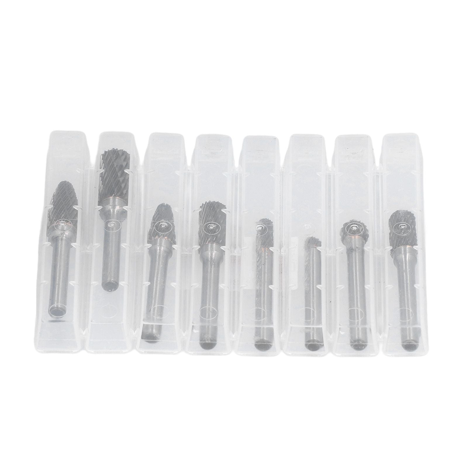 8pcs Tungsten Carbide Burr Bits Dia 6mm Rotary File Set for Wood Carving Metal Working V1294-YM0523-3111210398411